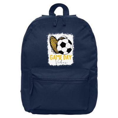 Soccer Game Day Vibes Leopard Soccer Mom Game Day 16 in Basic Backpack