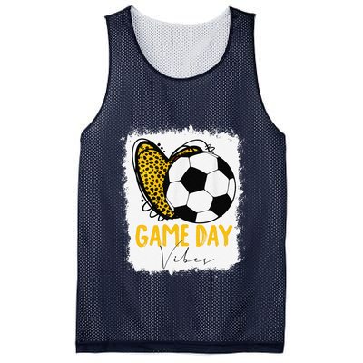 Soccer Game Day Vibes Leopard Soccer Mom Game Day Mesh Reversible Basketball Jersey Tank