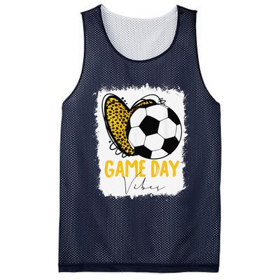 Soccer Game Day Vibes Leopard Soccer Mom Game Day Mesh Reversible Basketball Jersey Tank