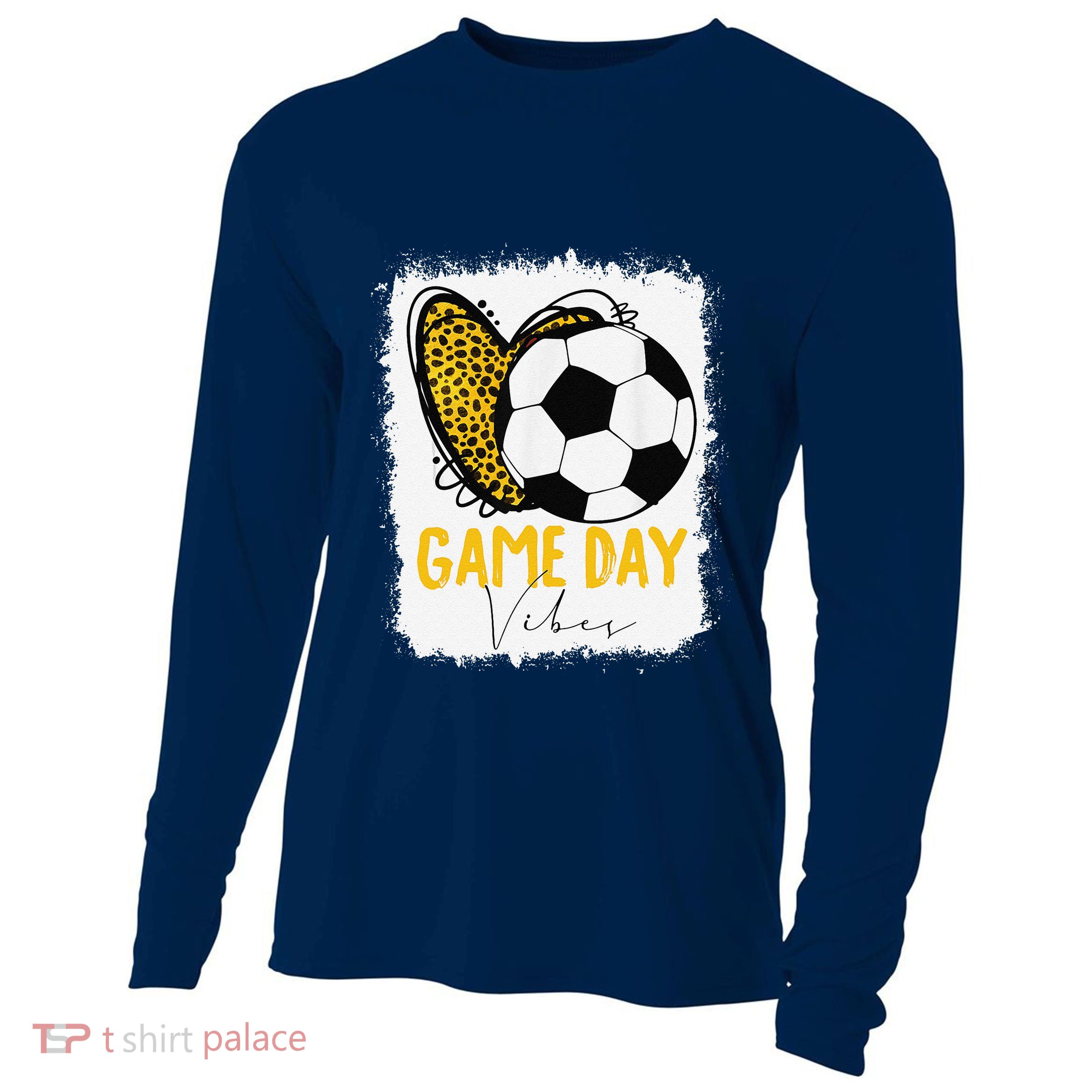 Soccer Game Day Vibes Leopard Soccer Mom Game Day Cooling Performance Long Sleeve Crew