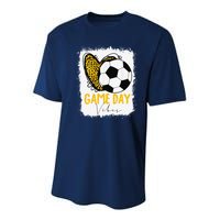 Soccer Game Day Vibes Leopard Soccer Mom Game Day Youth Performance Sprint T-Shirt