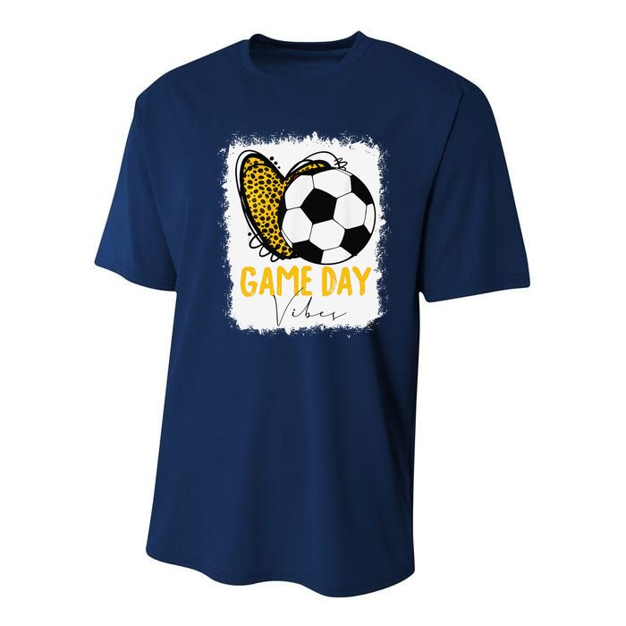 Soccer Game Day Vibes Leopard Soccer Mom Game Day Youth Performance Sprint T-Shirt