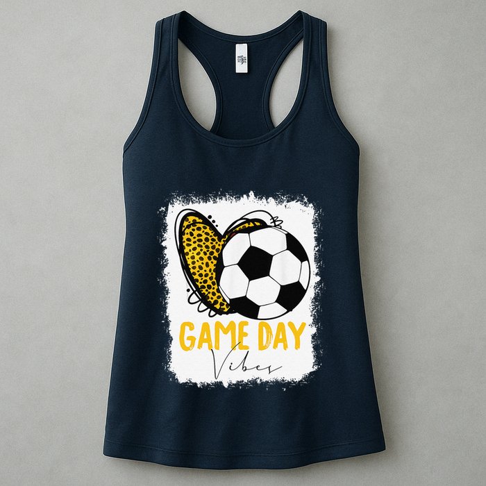 Soccer Game Day Vibes Leopard Soccer Mom Game Day Womens Tank Top