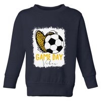 Soccer Game Day Vibes Leopard Soccer Mom Game Day Toddler Sweatshirt