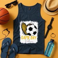 Soccer Game Day Vibes Leopard Soccer Mom Game Day Tank Top