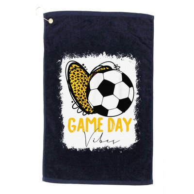 Soccer Game Day Vibes Leopard Soccer Mom Game Day Golf Towel