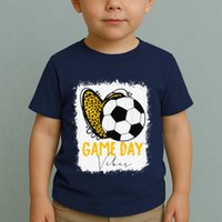 Soccer Game Day Vibes Leopard Soccer Mom Game Day Toddler T-Shirt
