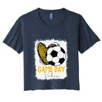 Soccer Game Day Vibes Leopard Soccer Mom Game Day Crop Top