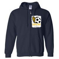 Soccer Game Day Vibes Leopard Soccer Mom Game Day Full Zip Hoodie