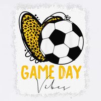 Soccer Game Day Vibes Leopard Soccer Mom Game Day Garment-Dyed Sweatshirt