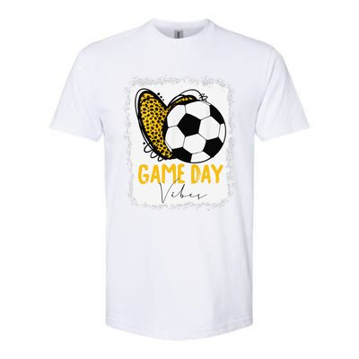 Soccer Game Day Vibes Leopard Soccer Mom Game Day Softstyle CVC T-Shirt