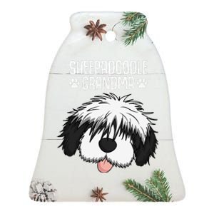 Sheepadoodle Grandma Dog Grandmother Mothers Day Ceramic Bell Ornament