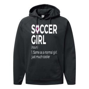 Soccer Girl Definition Performance Fleece Hoodie