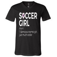 Soccer Girl Definition V-Neck T-Shirt