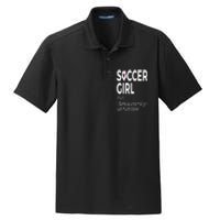 Soccer Girl Definition Dry Zone Grid Polo