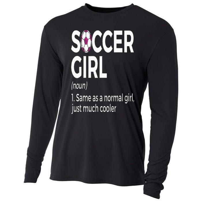 Soccer Girl Definition Cooling Performance Long Sleeve Crew