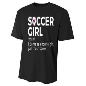 Soccer Girl Definition Performance Sprint T-Shirt