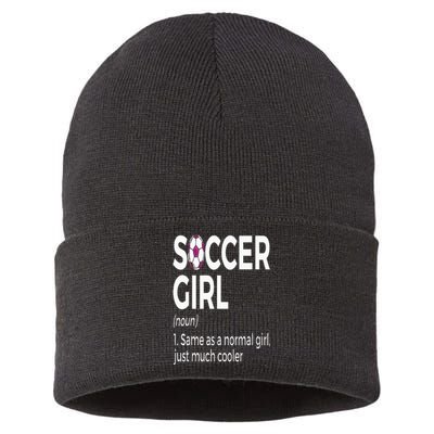 Soccer Girl Definition Sustainable Knit Beanie