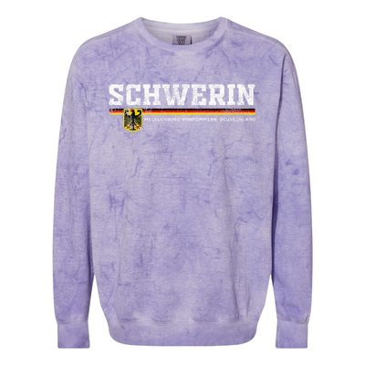 Schwerin Germany Deutschland Colorblast Crewneck Sweatshirt