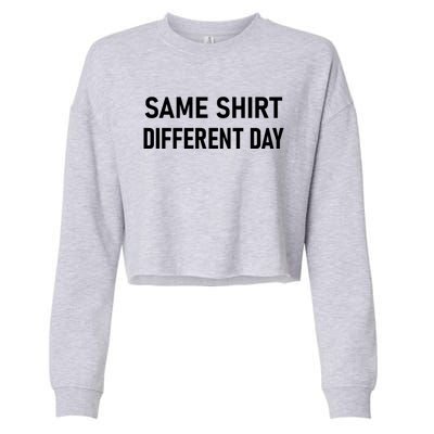 Same Gift Different Day Funny Joke Sarcastic Family Cool Gift Cropped Pullover Crew