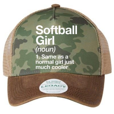 Softball Girl Definition Funny Legacy Tie Dye Trucker Hat