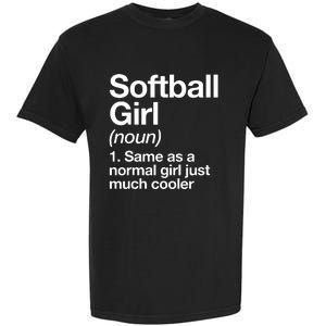 Softball Girl Definition Funny Garment-Dyed Heavyweight T-Shirt