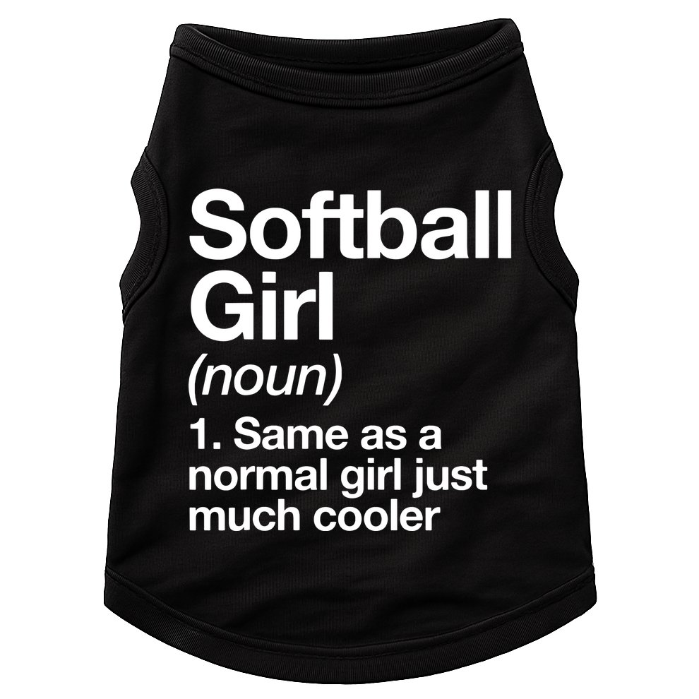 Softball Girl Definition Funny Doggie Tank