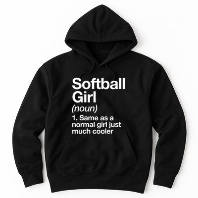 Softball Girl Definition Funny Hoodie