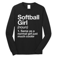 Softball Girl Definition Funny Long Sleeve Shirt