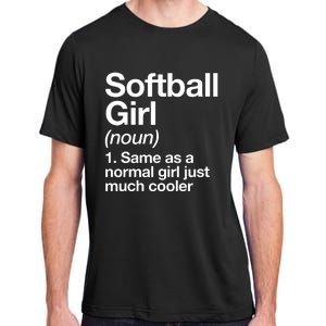 Softball Girl Definition Funny Adult ChromaSoft Performance T-Shirt