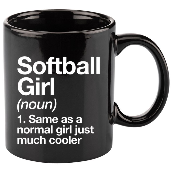 Softball Girl Definition Funny 11oz C Handle Ceramic Mug