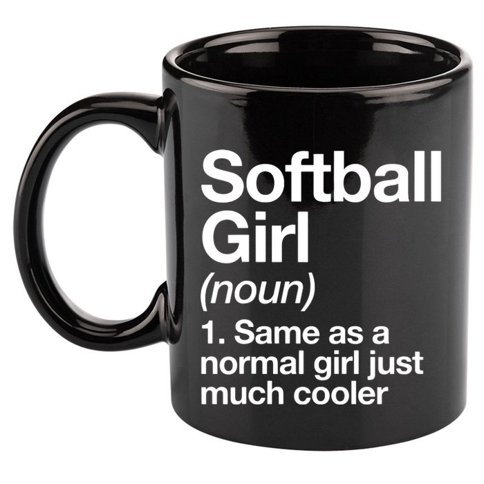 Softball Girl Definition Funny 11oz C Handle Ceramic Mug