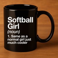 Softball Girl Definition Funny 11oz C Handle Ceramic Mug