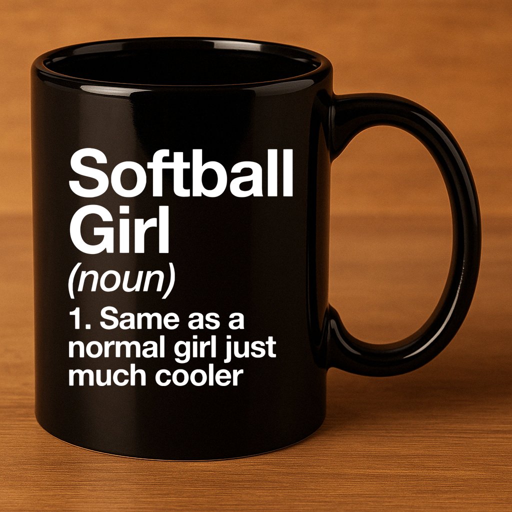 Softball Girl Definition Funny 11oz C Handle Ceramic Mug