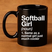 Softball Girl Definition Funny 11oz C Handle Ceramic Mug