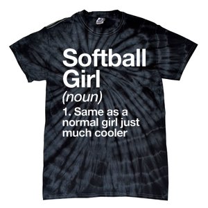 Softball Girl Definition Funny Tie-Dye T-Shirt