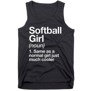 Softball Girl Definition Funny Tank Top