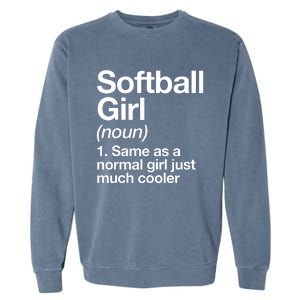 Softball Girl Definition Funny Garment-Dyed Sweatshirt