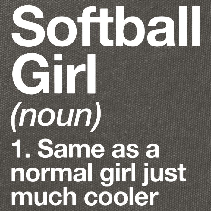 Softball Girl Definition Funny Cotton Canvas Backpack
