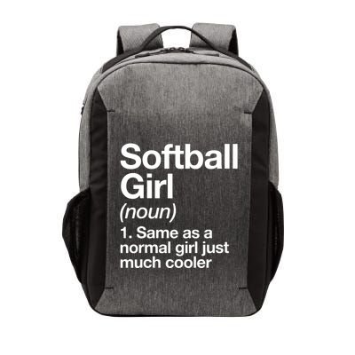 Softball Girl Definition Funny Vector Backpack