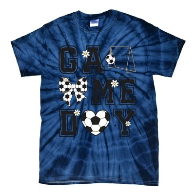 Soccer Game Day Coquette Bow Tie-Dye T-Shirt