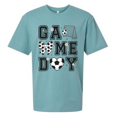 Soccer Game Day Coquette Bow Sueded Cloud Jersey T-Shirt