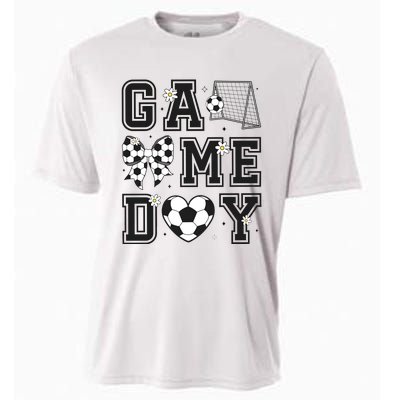 Soccer Game Day Coquette Bow Cooling Performance Crew T-Shirt