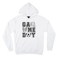 Soccer Game Day Coquette Bow Hoodie