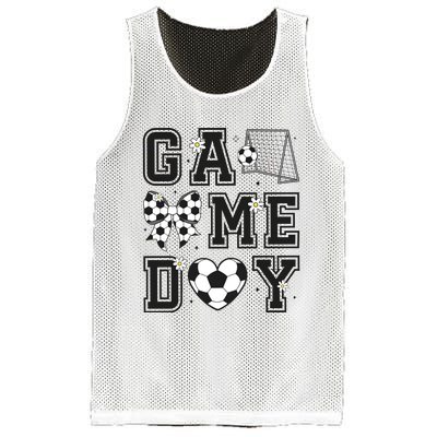 Soccer Game Day Coquette Bow Mesh Reversible Basketball Jersey Tank