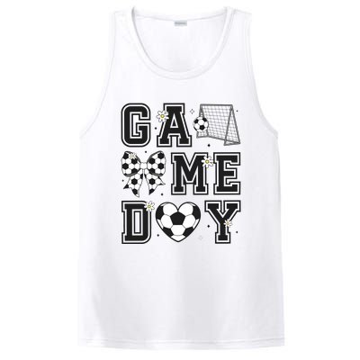 Soccer Game Day Coquette Bow PosiCharge Competitor Tank