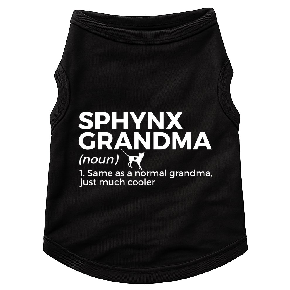 Sphynx Grandma Definition Funny Sphynx Cat Doggie Tank