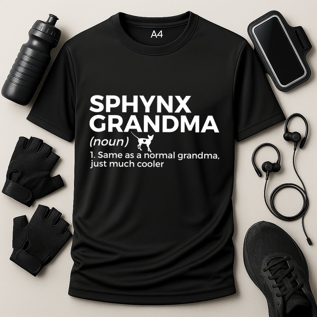 Sphynx Grandma Definition Funny Sphynx Cat Performance Shirt