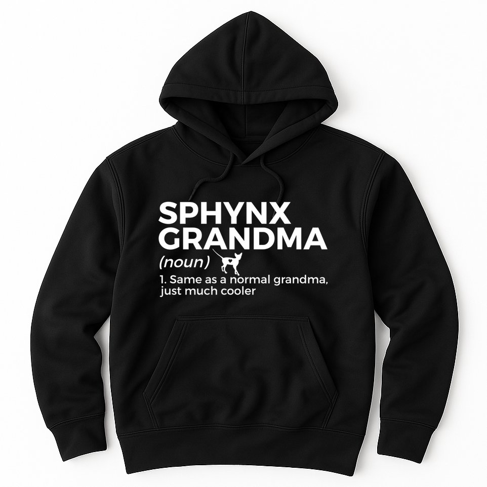 Sphynx Grandma Definition Funny Sphynx Cat Hoodie
