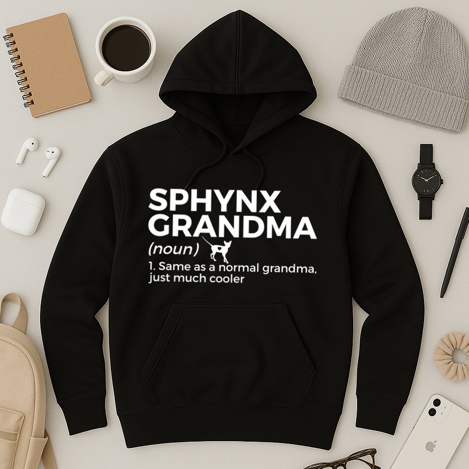 Sphynx Grandma Definition Funny Sphynx Cat Hoodie